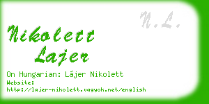 nikolett lajer business card